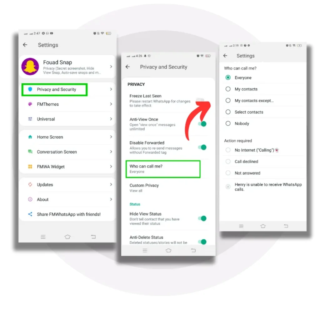GBWhatsApp Filter Incoming Calls