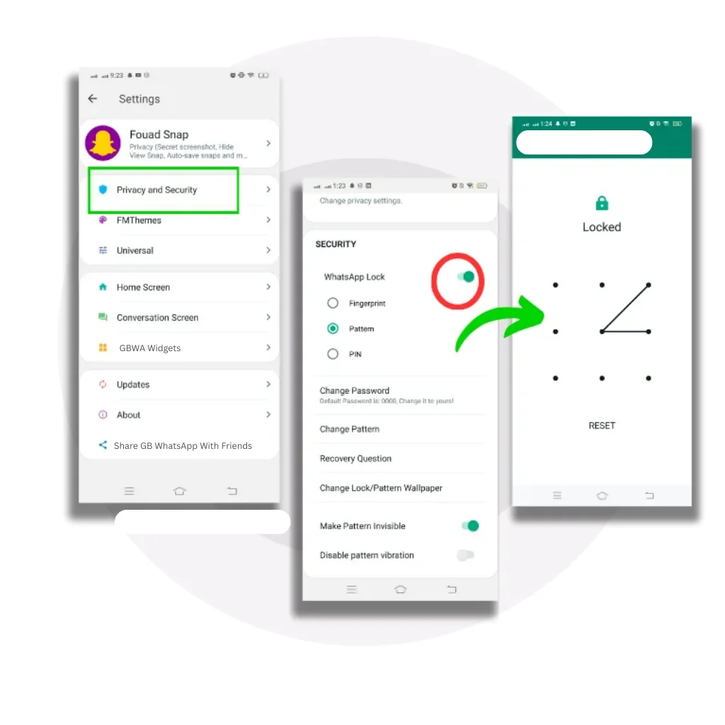 GBWhatsApp Inbuilt App Lock